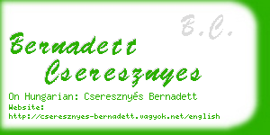 bernadett cseresznyes business card