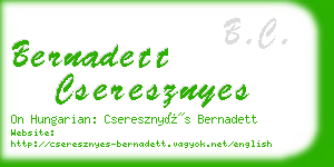 bernadett cseresznyes business card
